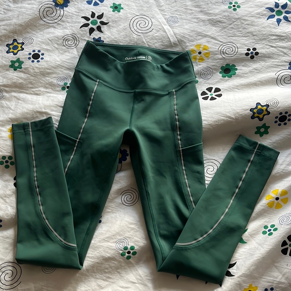 Outdoor Voices FrostKnit Leggings Green XS